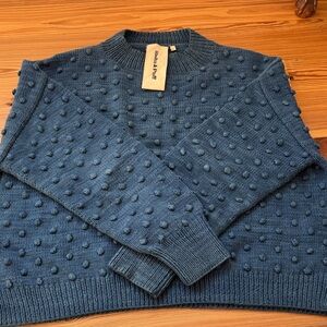 Textured Blue Sweater misha and puff cotton